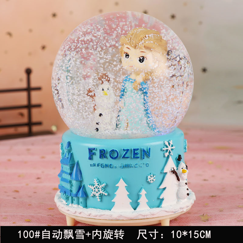 Picture of Frozen Aisha Princess Crystal Ball Unicorn Music Box KT Music Box Birthday Gift for Girls Aisha
