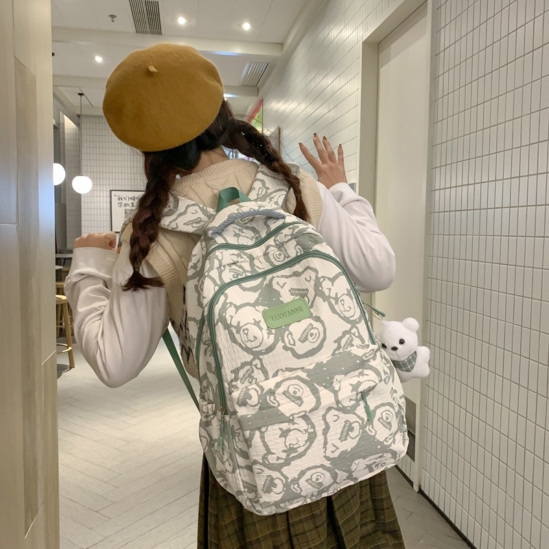 Picture of Junior high school student large capacity backpack cartoon high-looking high school student schoolbag all-matching Rui camp computer backpack men