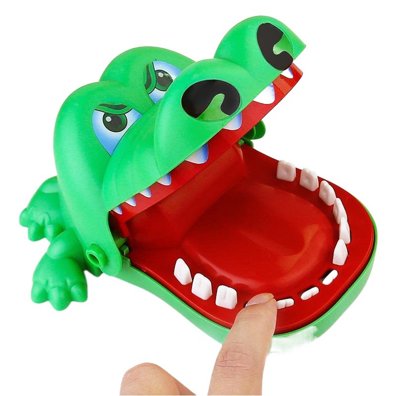 Stress-Reducing Hand-Biting Crocodile Toy Trick Electric Shark Creative Parent-Child Interactive Game Prank Props Wholesale