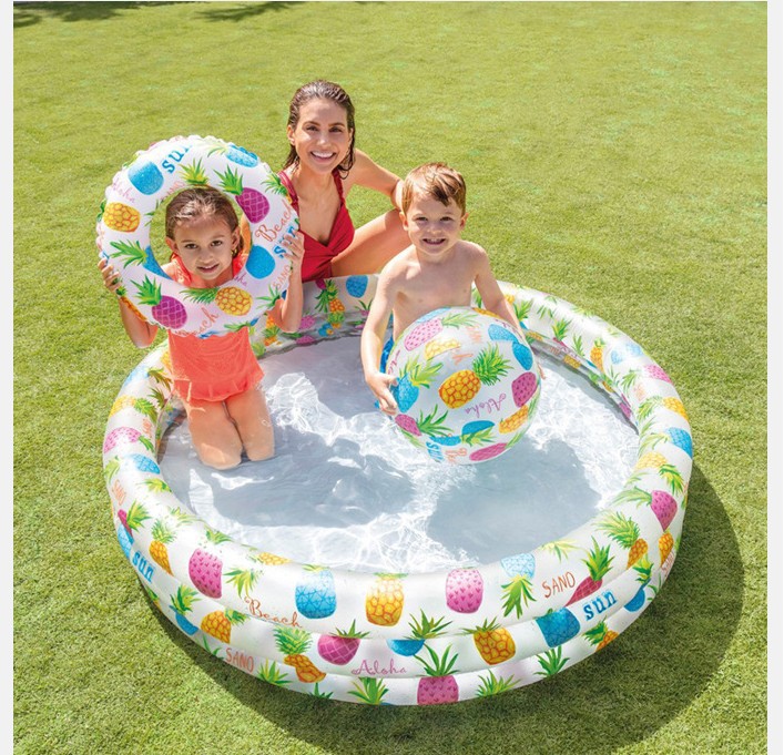 Picture of Children's slide pool sunshade swimming pool alligator fountain mushroom water inflatable play house baby ball pool