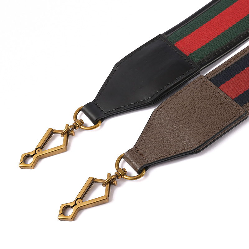 Picture of Mahuangshi MHS-F-2 Ribbon Green Red Wide Shoulder Strap Shoulder Crossbody Cow Leather Bag with Cow Leather Wrap Strap