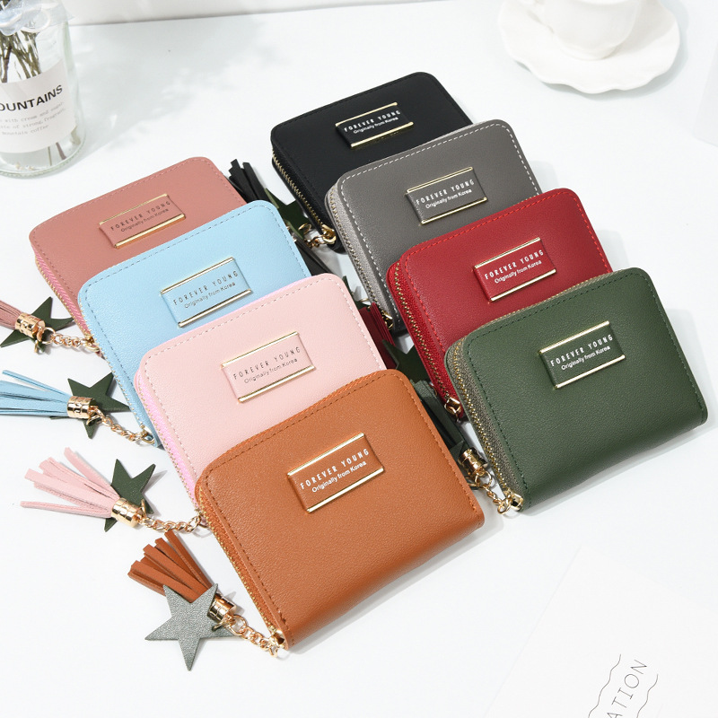 Picture of Hot Selling Korean Style Fresh Women's Bag Wallet Short Simple New Product Zipper Wallet Female Student Fashion Coin Purse Leather Bag