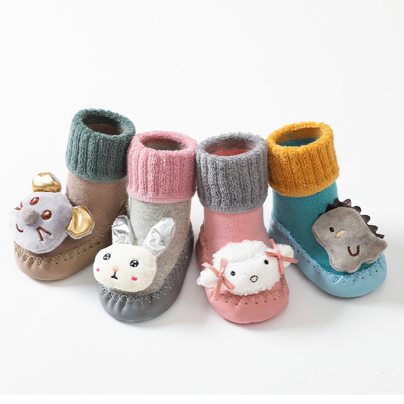 Picture of Baby floor socks winter thick children's socks cartoon baby toddler shoes non-slip soft bottom indoor baby socks