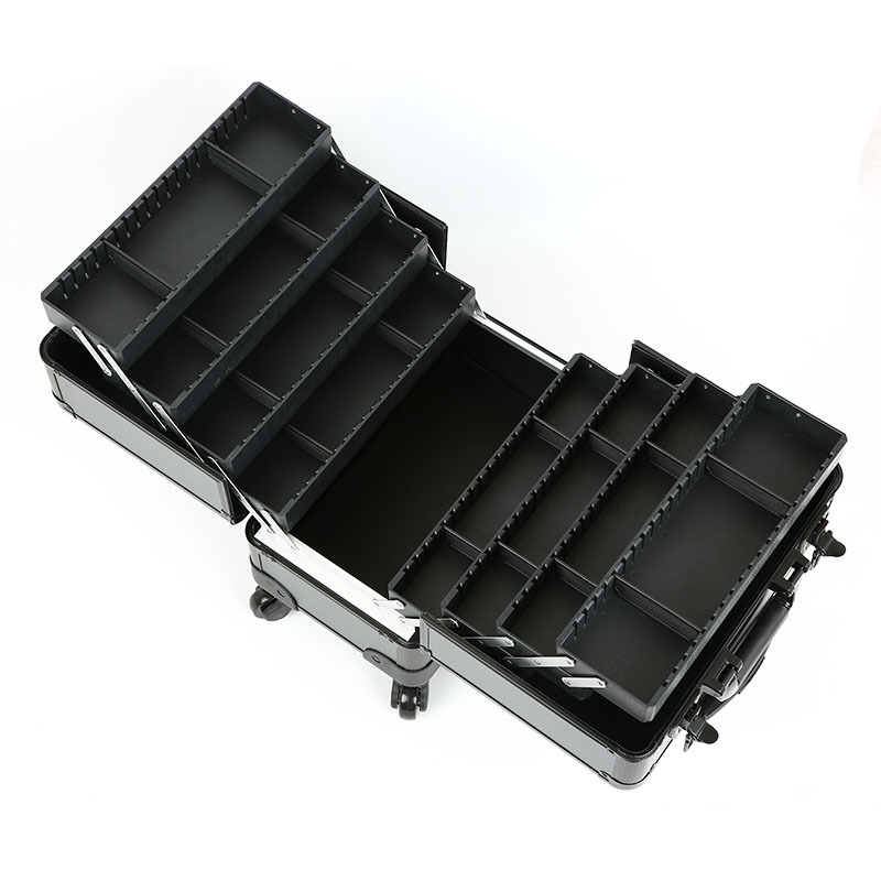 Picture of Professional trolley cosmetic case portable tattoo embroidery special toolbox semi-permanent tattoo tool multi-layer toolbox