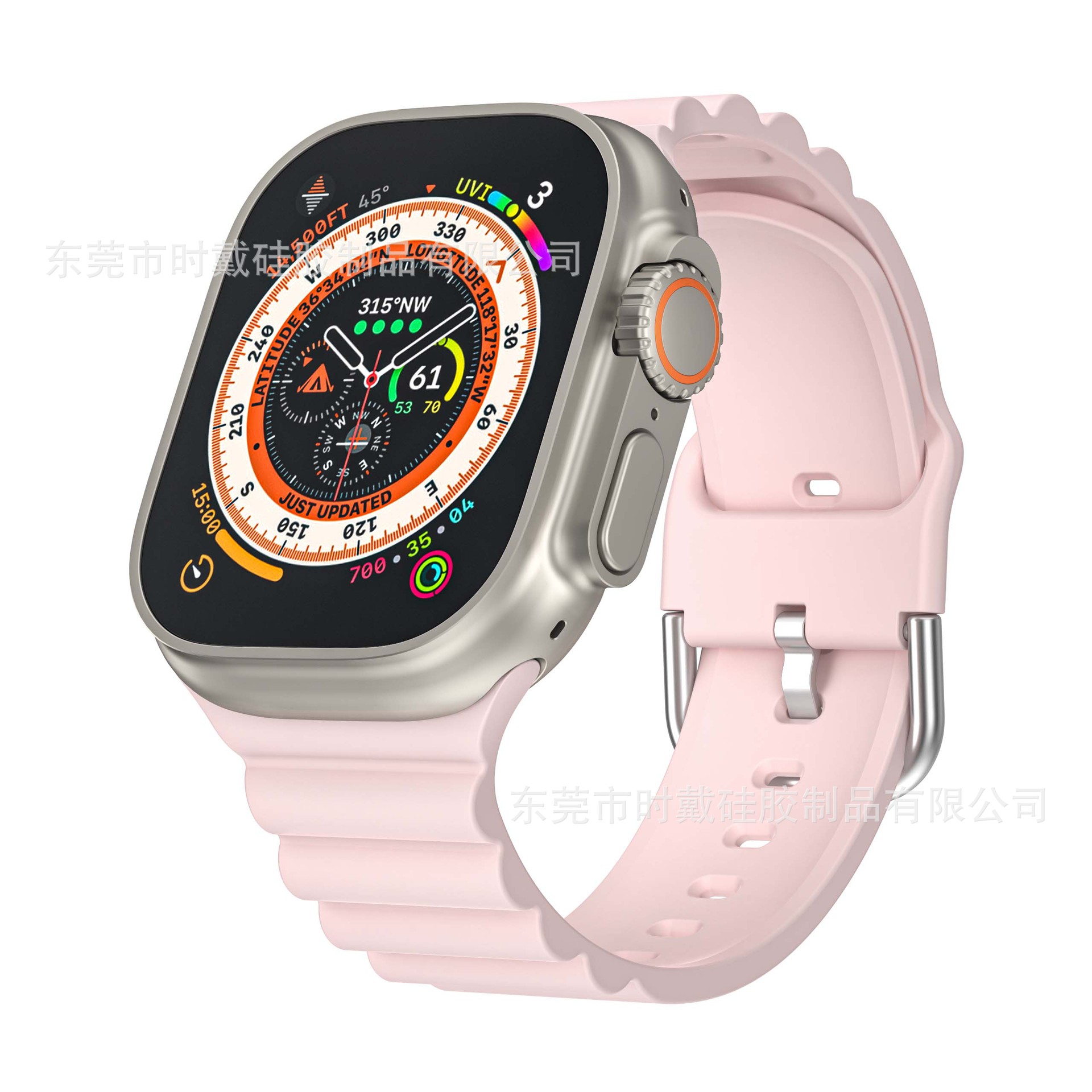 Picture of Suitable for Apple Watch8/7/6/5/4/Ultra/Se Pure Color Silicone iWatch Strap