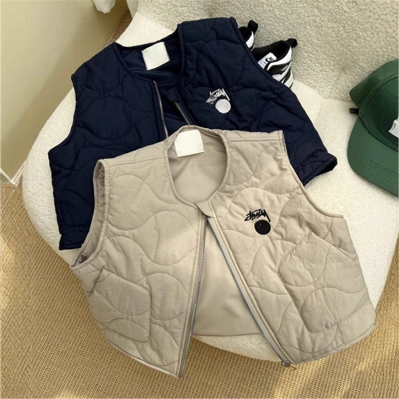 Picture of New 2023 Korean style children's thin cotton vest boys and girls workwear style quilted vest warm waistcoat fashion