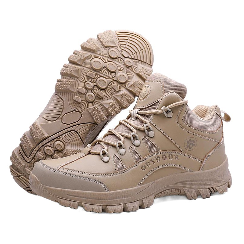 2022 New Trendy Large Size Men's Hiking Shoes Fashionable Hiking Shoes Military Boots Non-slip Wear-resistant Outdoor Shoes Men's Shoes Jinjiang