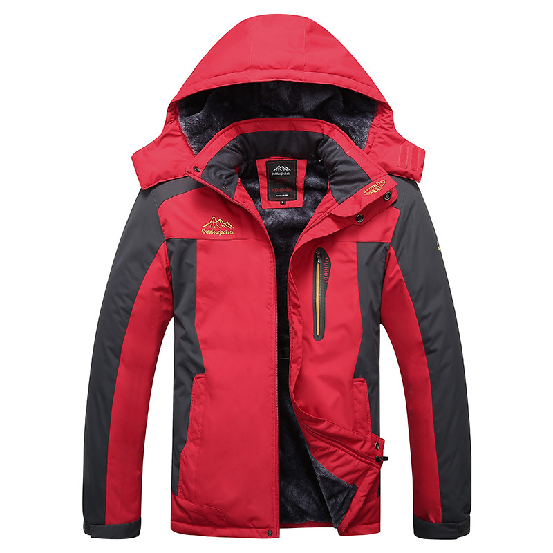 Picture of 2025 Amazon Warm Winter Cotton Outwear Export Wish Large Size Mountaineering Clothing Fleece-Lined Thickeneded Outdoor Jacket