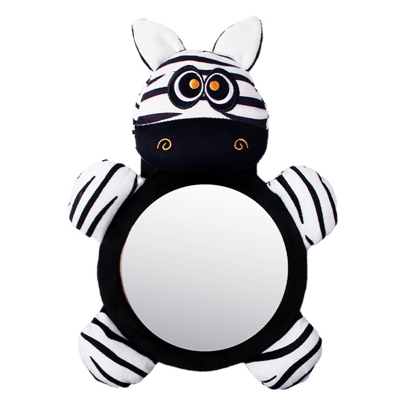 New black and white cattle car hanging toys children's observation ha ha mirror baby car rearview mirror toys spot wholesale