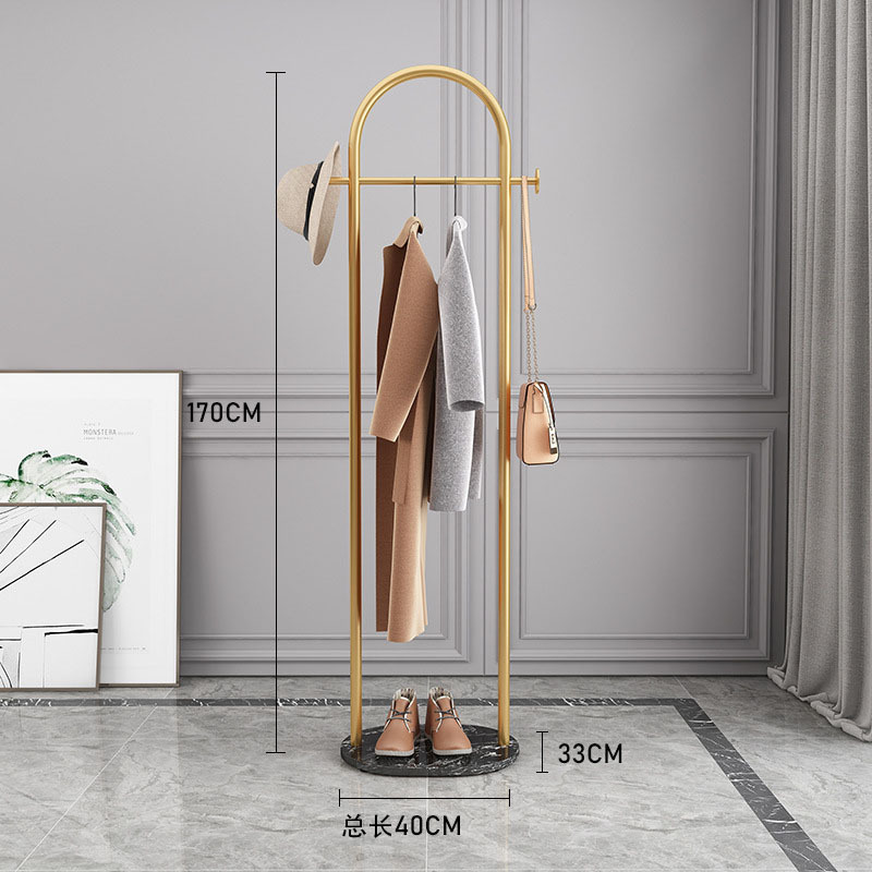 Picture of Nordic Light Luxury Coat Rack Floor Clothes Rack Home Clothes Rack Clothing Store Display Rack Bedroom Hanger Amazon Exclusive