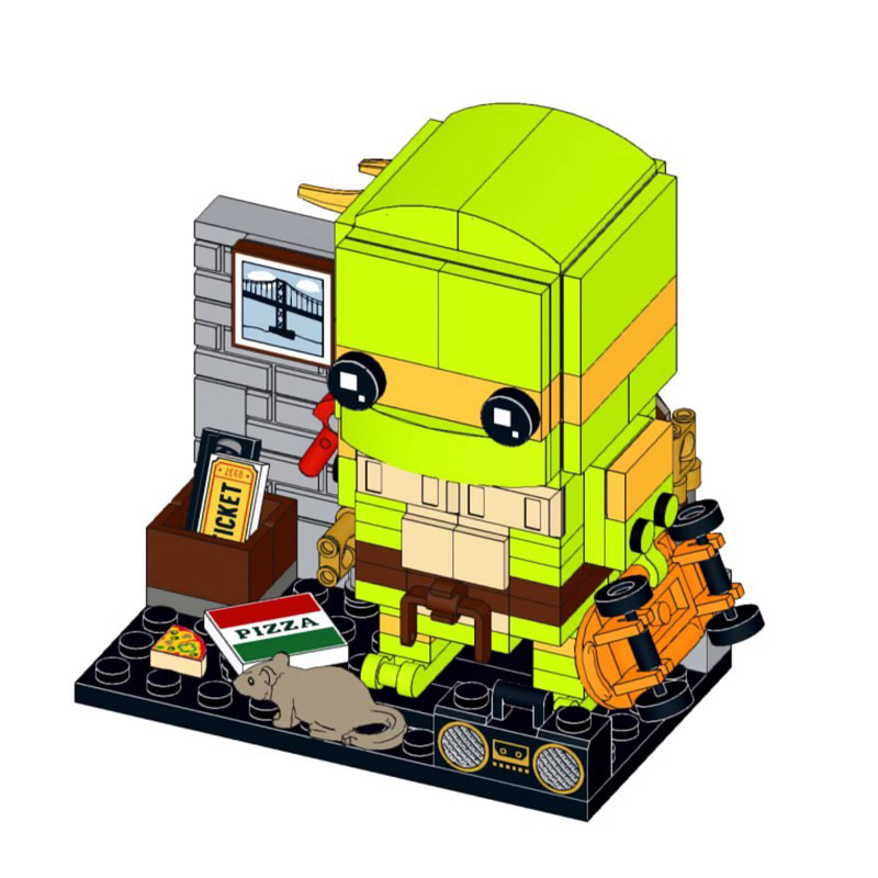 Picture of Compatible with Lego MOC-151457 building blocks suit Ninja Turtle square head combination puzzle boy birthday gift