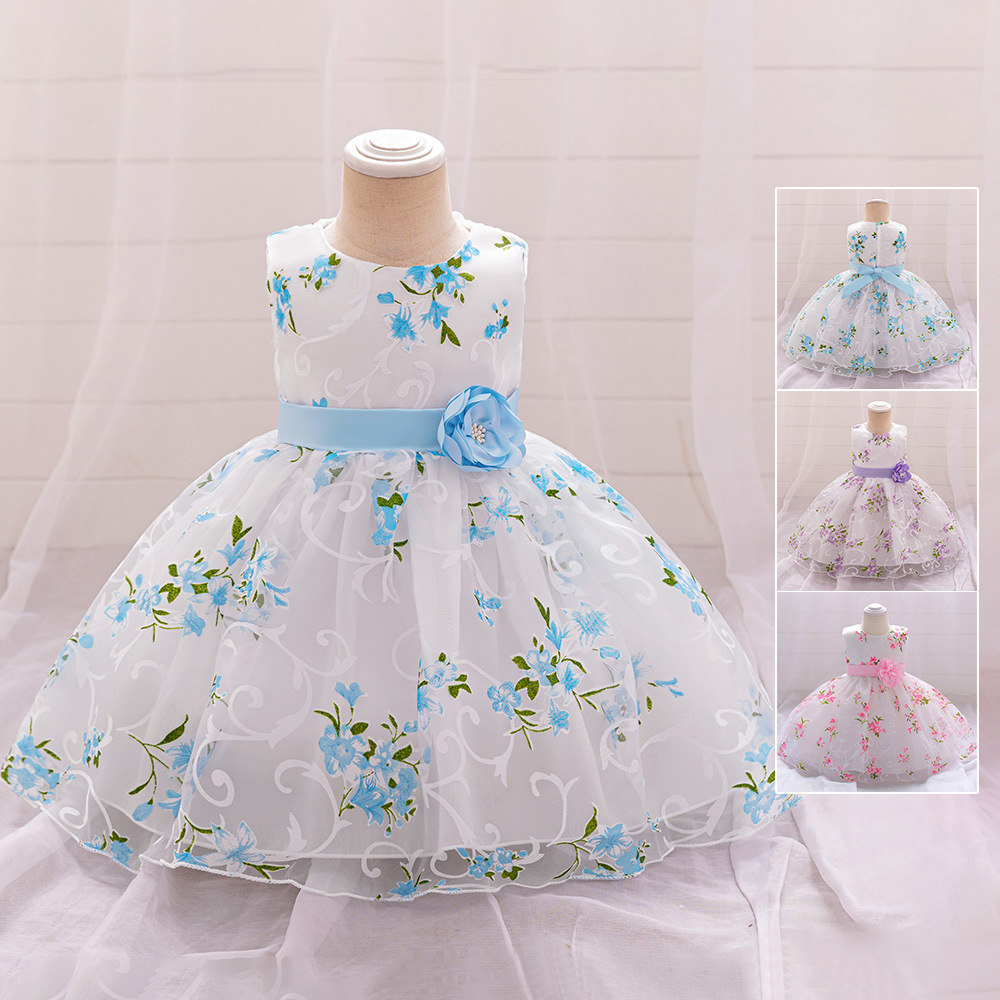 Picture of AliExpress Baby Baby Princess Dress Baby One Year Old Dress Printed Girl's dress Children's Wedding Dress