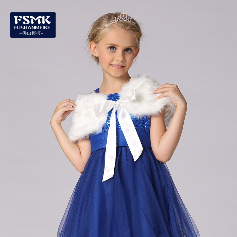 Cross-border a generation of girls cape shawl 2024 new foreign trade children's clothing Mao Mao shawl children's dress accessories