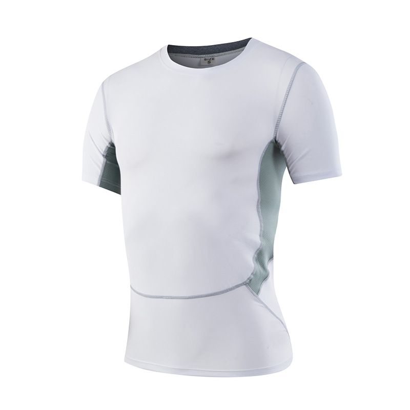 Picture of Men's PRO Sports Fitness Clothing Training Short-sleeved Gym Running AliExpress Quick-drying Tights Mesh T-shirt