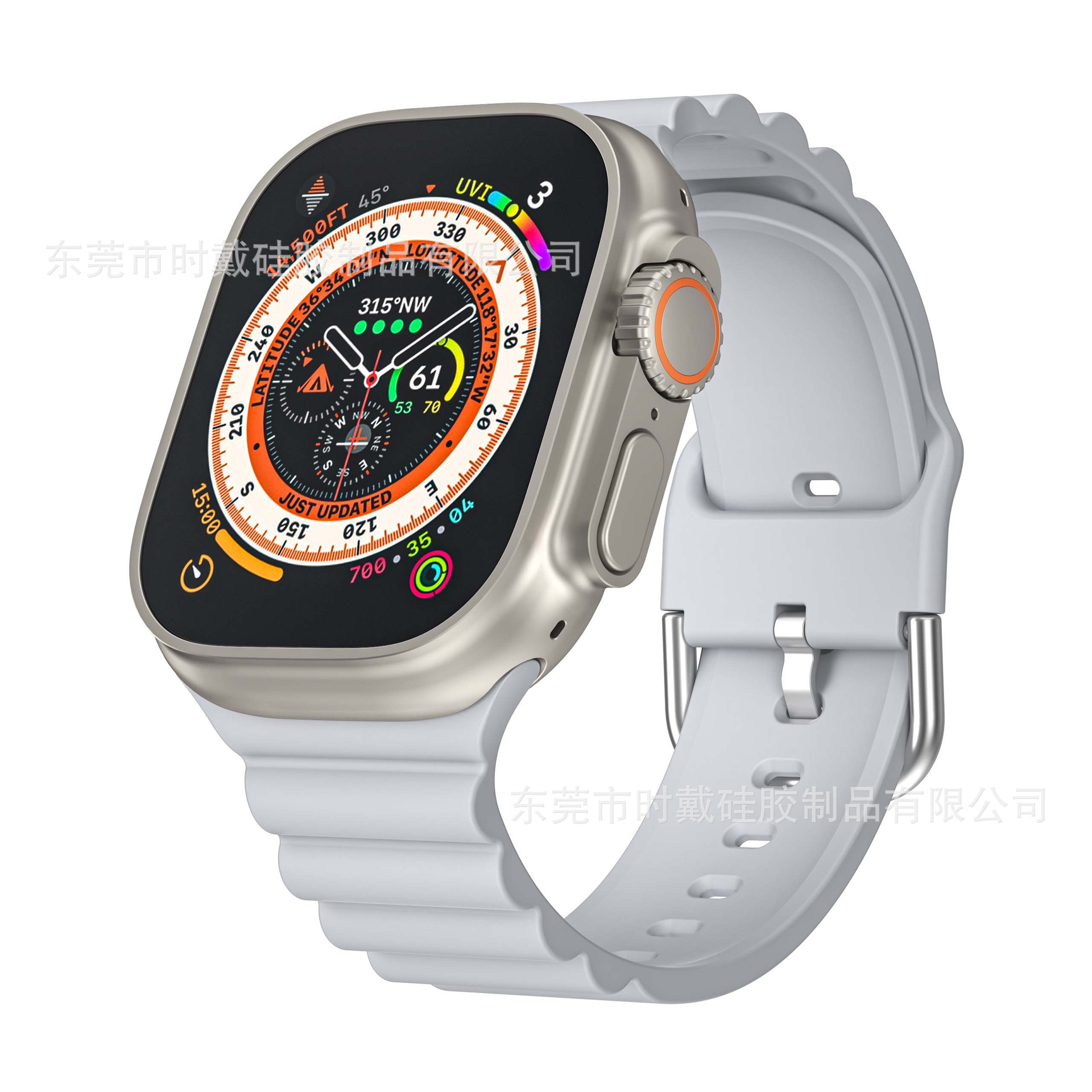 Picture of Suitable for Apple Watch8/7/6/5/4/Ultra/Se Pure Color Silicone iWatch Strap