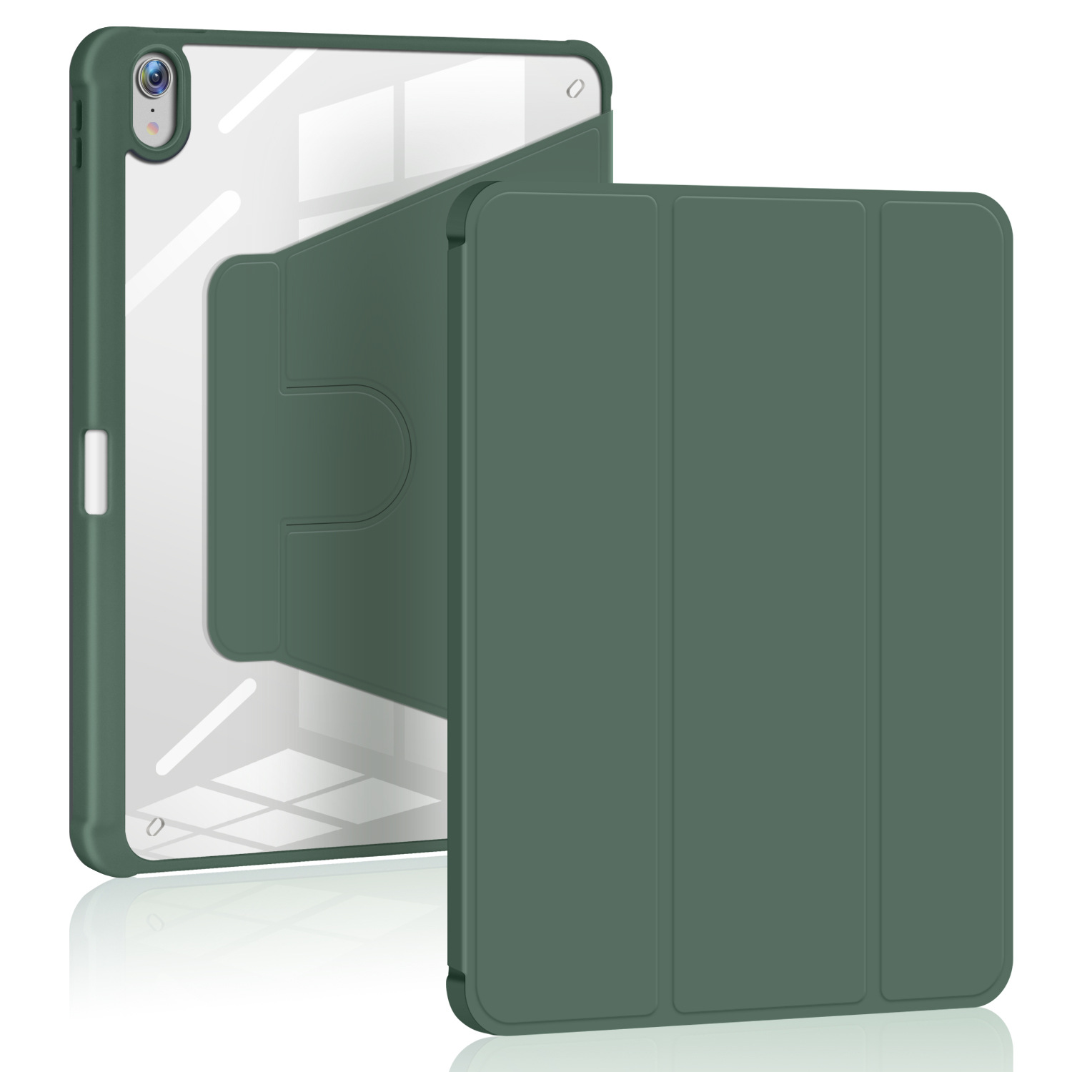 Picture of Applicable ipad10 generation rotating protective sleeve multi-gear adjustment 10.2/10.9/miniTPU pen slot 360 leather case