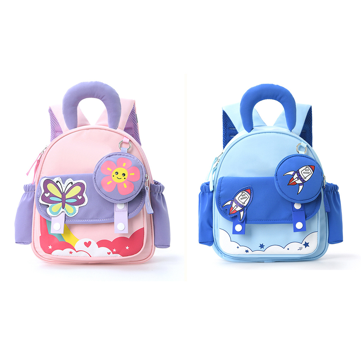 Cross-Border Children's Backpack for Travel, Lightweight Large-Capacity Backpack, Outdoor Travel, Fashionable and Cute Cartoon Backpack