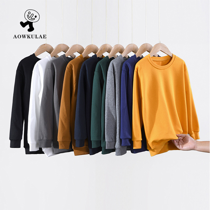 Picture of Children's Clothing Spring and Autum Korean Style New Boys' Long-Sleeved Sweatshirts Medium and Large Kidsren's Terry Pure Color Bottoming Shirts Kidsren's Sweatshirts