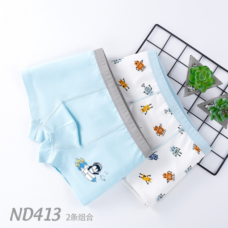 Picture of Children's Underwear Boys Baby Boxers Antibacterial Children's Wear Boxers Small Medium and Large Children's Cartoon Boy Underwear Children's Pure Cotton