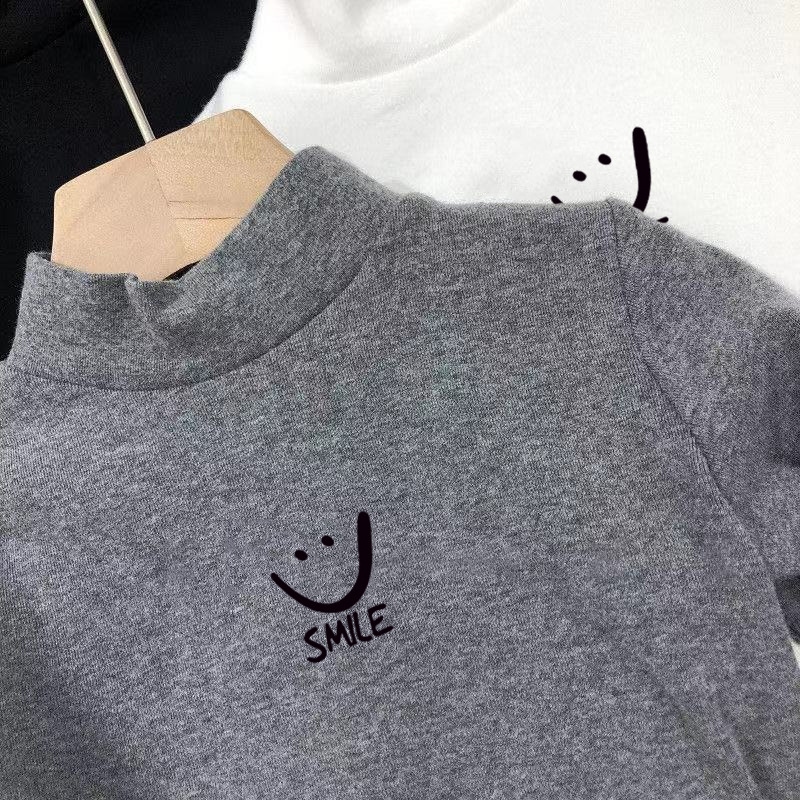 Picture of German velvet children's all-match high collar warm base shirt autumn and winter children's clothing fun cute children's long sleeve T-shirt top