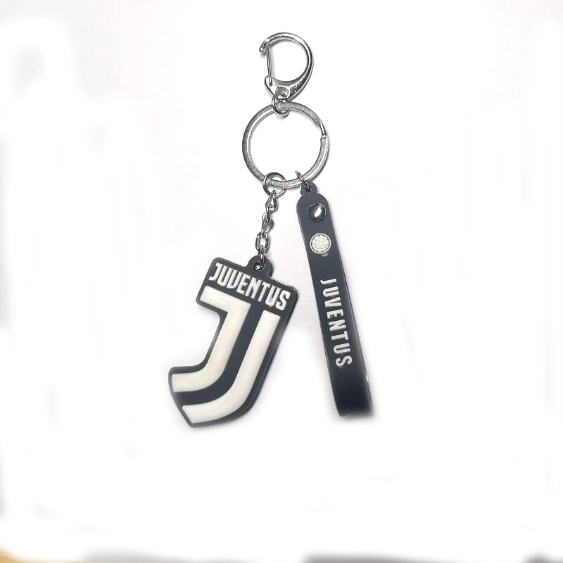 Picture of Real Madrid Atletico Paris Juventus AC inter Roman double-sided ball mark PVC Keychain D-shaped pendant fan gift supplies