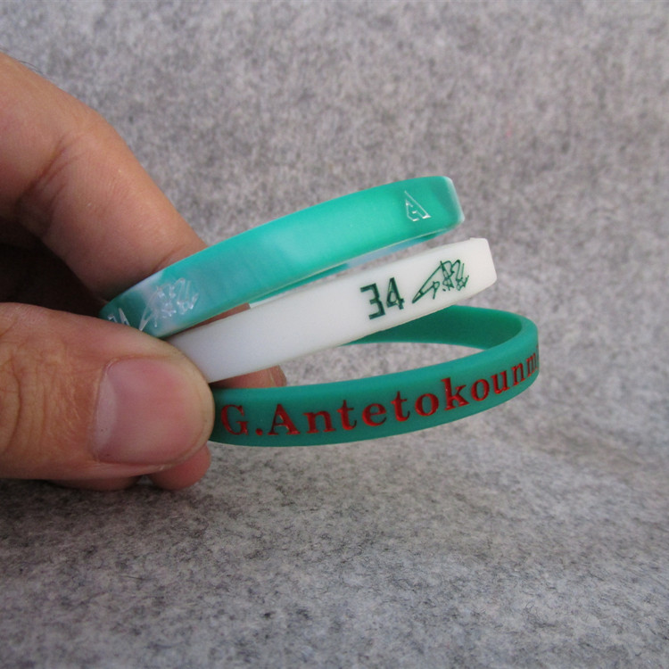 Picture of Basketball xingxiong Deer Team No. 34 letter brother fine sports bracelet silicone wrist strap fans jewelry Owen James