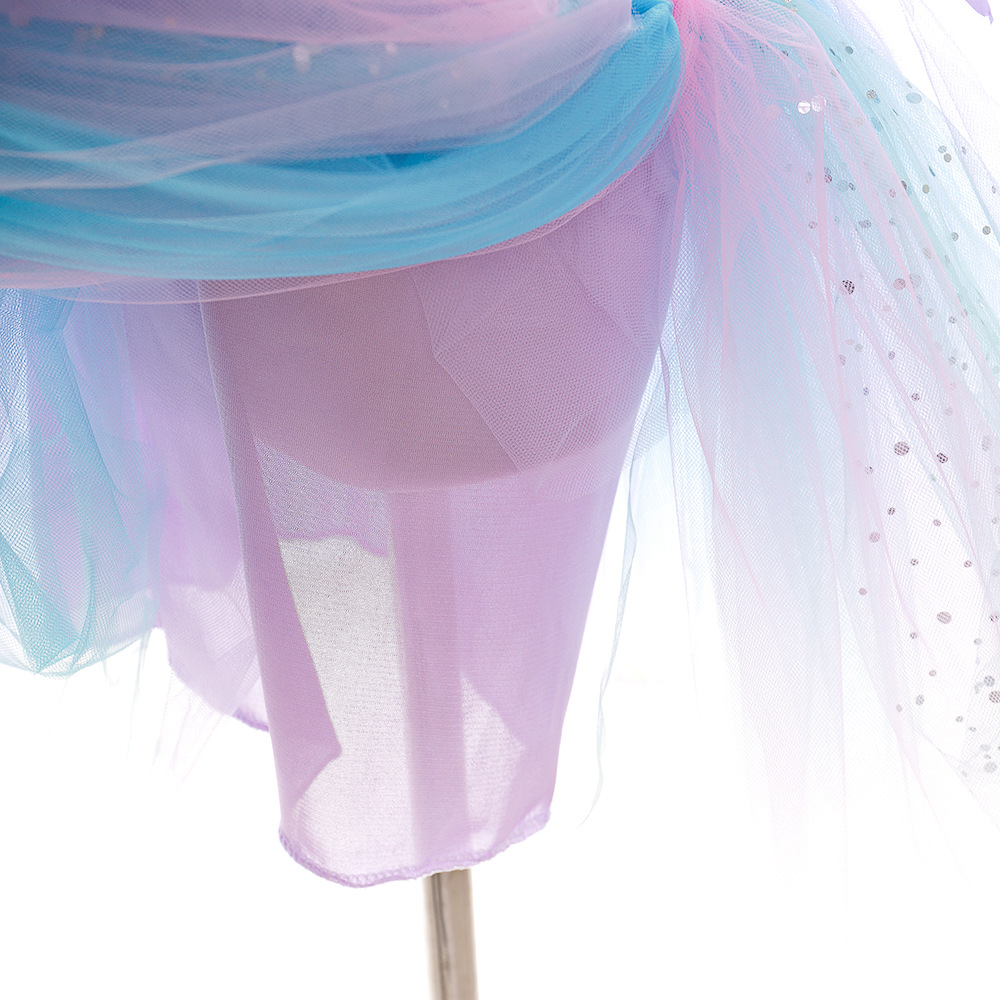 Picture of 2024 New Mermaid Princess Dress June 1 Festival Performance Dress Girl's Poncho Dress Girl's Birthday Dress