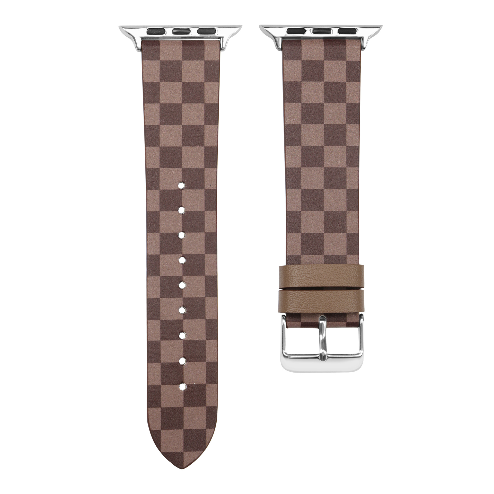 Picture of For Apple Watch Strap Contrast appleiwatchs109846mm Chessboard Plaid Leather Strap Wholesale