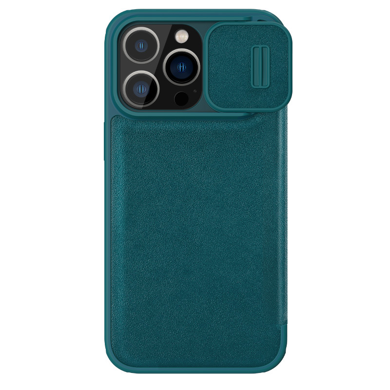Picture of Nillkin Is Suitable for Iphone14 Pro Mobile Phone Case Lens Push Cover Anti-Peeping Plain Leather Flip Cover Apple 14