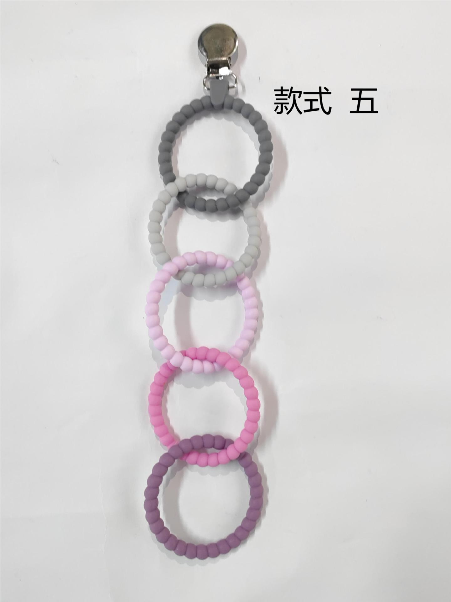 Picture of Amazon's New Five-Ring Kidsren's Teether, Toddler Teeth Chewing Toy Teether, Ring Elastic Chewing Fun
