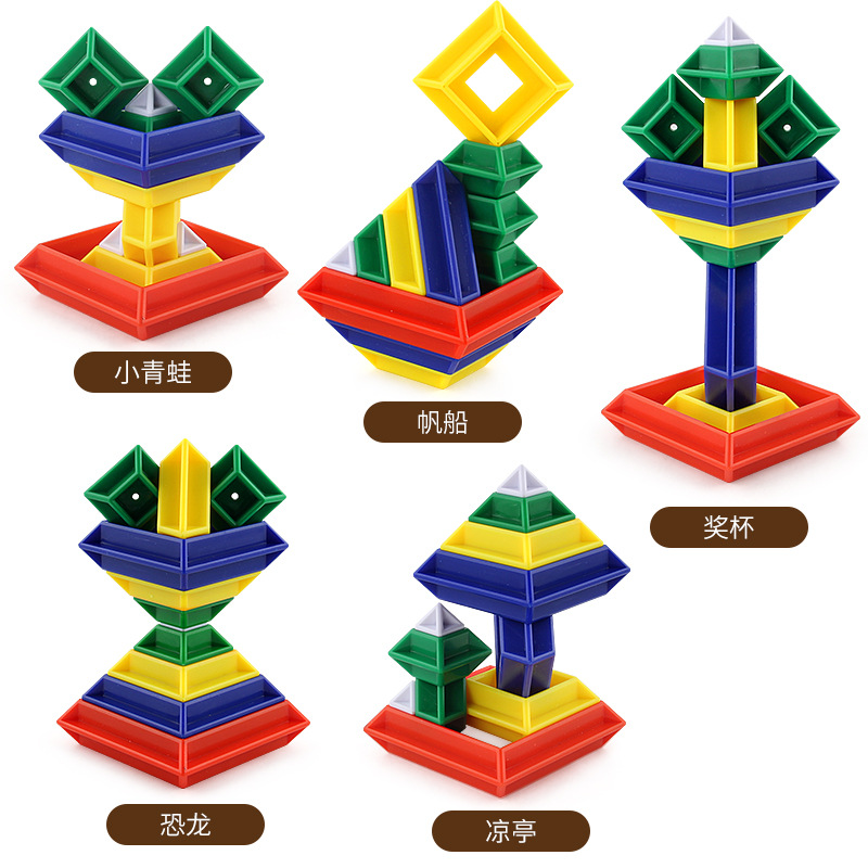 Picture of New product magic turn pattern tower children's intelligence building blocks Rubik's Cube puzzle science and education assembly toys with instructions