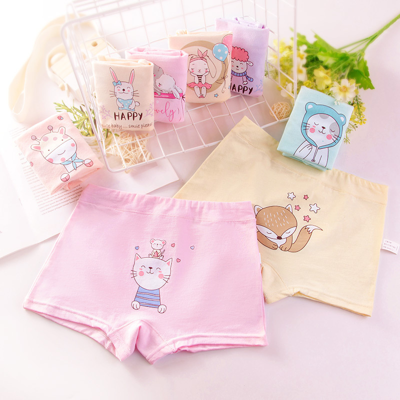 Picture of Children's underwear girls children boxer underwear small and medium-sized children's female baby underwear shuttle cotton underwear a generation of hair