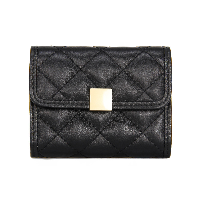 Picture of New simple sheepskin RFID anti-theft brush organ card holder multi-card position large capacity leather card holder ID card holder for women
