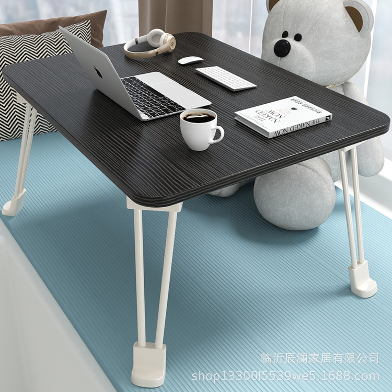 Picture of Chen Lan Yipin Bed Foldable Student Computer Desk Simple Bay Window Outdoor Portable Notebook Table Small Coffee Table