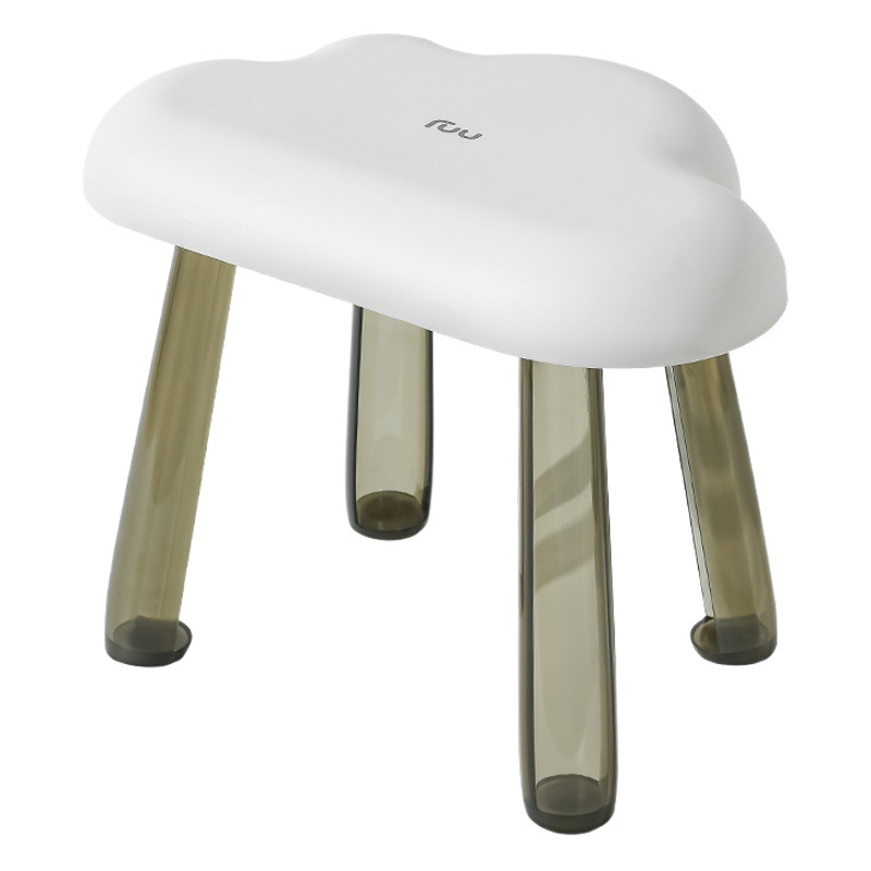 Clouds Light Luxury Transparent Small Stool Household Shoe Changing Stool Creative Children's Low Stool Plastic Board Next to Coffee Table in Living Room