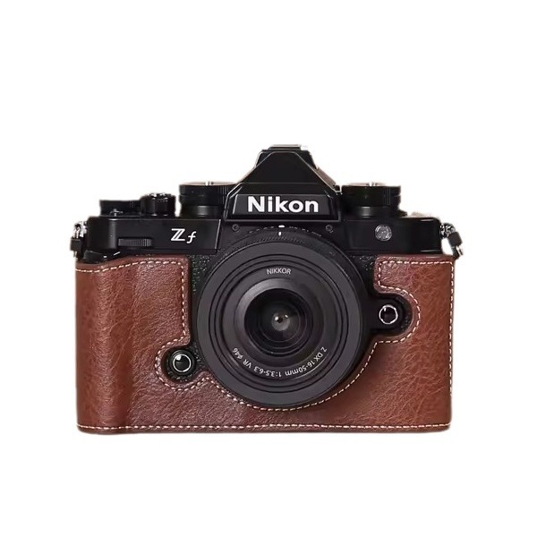 Picture of For Nikon ZF Leather Case Base ZF Micro Single Camera Bag Portable Retro Protective Case Single Shoulder Photography Bag