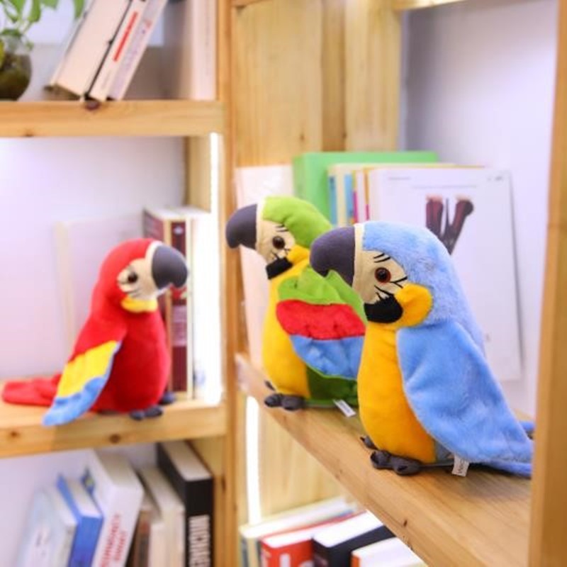 Picture of Cross-border new electric parrot toy tongue-learning singing wings moving and learning to speak repeat reading parrot doll wholesale