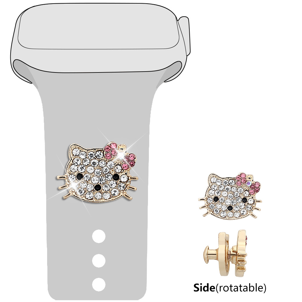 Picture of For Apple Watch Strap Decorative Nail Apple Watch Universal Silicone Strap Rotating Windmill Decoration