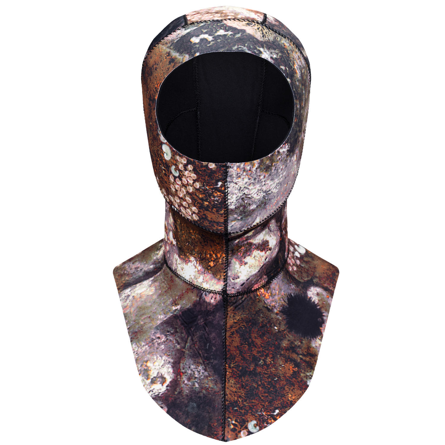 Picture of Diving Hat Camouflage 3mm Warm Underwater Cold-proof Swimming Scuba Men's Winter Swimming Women's Super Elastic Thickened Snorkeling Head with Shoulder