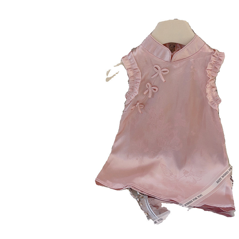 Picture of Girls' Cheongsam dress Summer Clothes Children's Chinese-style Hanfu One-year-old Baby Dress Princess Dress Summer Children's Wear