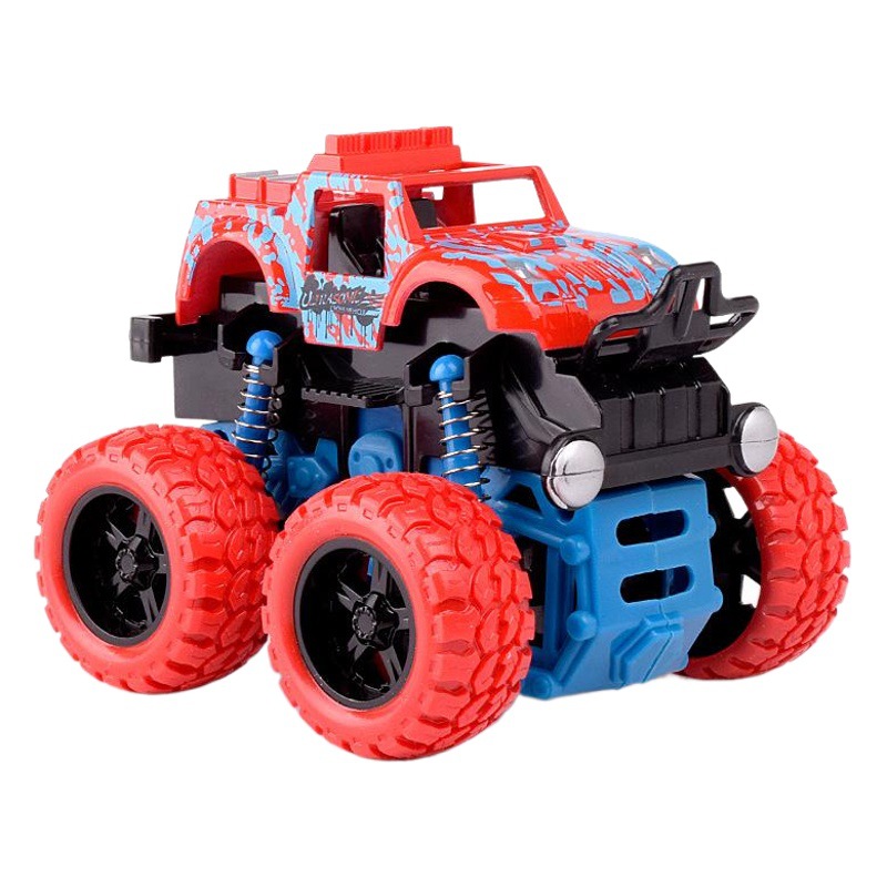 Top Edition Inertia Off-road Vehicle TikTok Internet Popular Boy Model Car Fall-resistant Children's Stunt Four-wheel Drive Toy Car