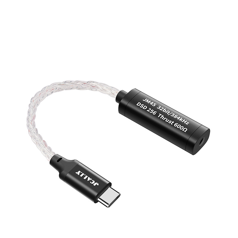 Picture of Jm45 Decoding Headphone Amplifier Mobile Phone Adapter Typec to 3.5 Headphone Audio Adapter Cable Es9318 Suitable for Apple