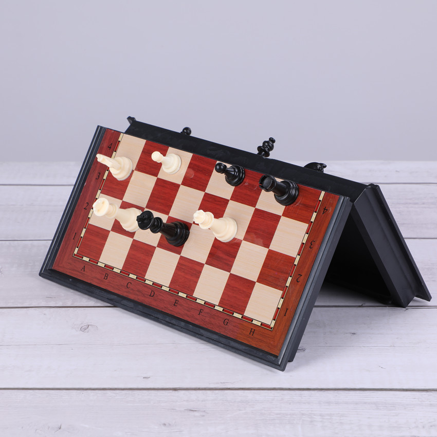Picture of Plastic magnetic chess children's game special folding color box game chess puzzle quick sale supply
