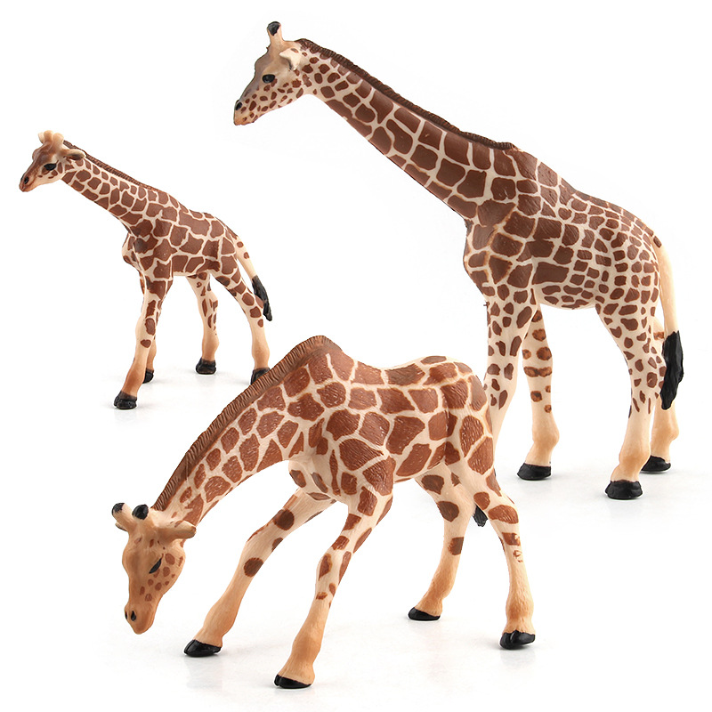 Picture of Simulation animal model toy giraffe doll ornaments plastic animal toy model sand table model scene