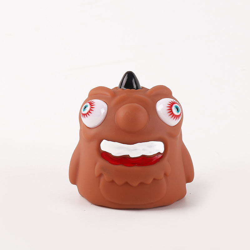 Picture of Cross-border cartoon factory direct decompression animal squeeze doll decompression pinch music stare eye vent toy