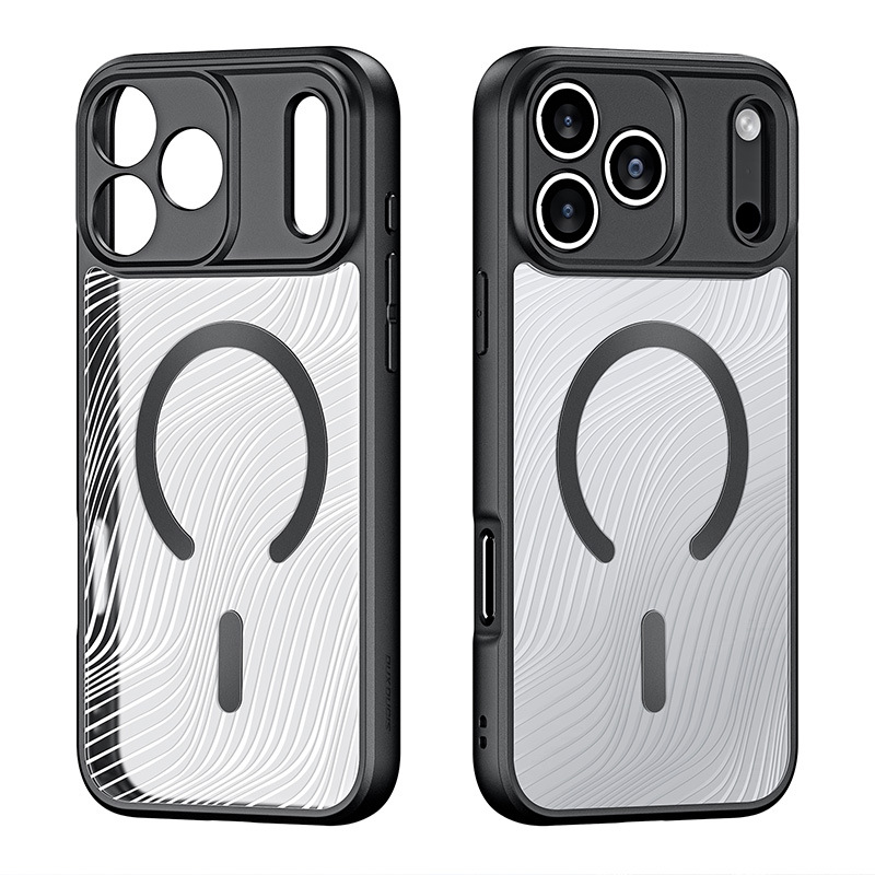 Picture of Suitable for Iphone17Pro Transparent Frosted Mobile Phone Case Wholesale Magsafe Magnetic Apple 17 Stand Back Case