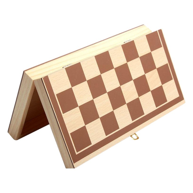 Wooden Magnetic Chess Children Magnetic Solid Wood Portable Chess Wooden Folding Chess Junior Students