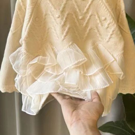 Picture of Medium and large children's clothing baby girls' thickened sweater sweater sweater children's clothing girls' pullover sweater children's sweater western style