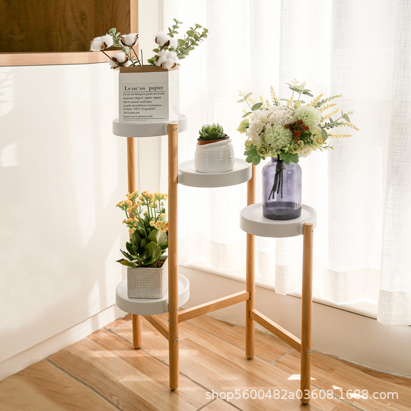 Picture of Amazon balcony flower rack indoor living room fleshy iron potted rack floor-to-floor multi-layer plant rack manufacturers wholesale