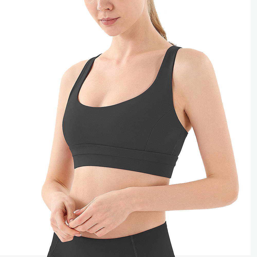 Picture of European and American Shockproof Outer Wear Beauty Back Yoga Sports Underwear High Strength Gather Quick-drying Fitness Bra Sports Vest for Women